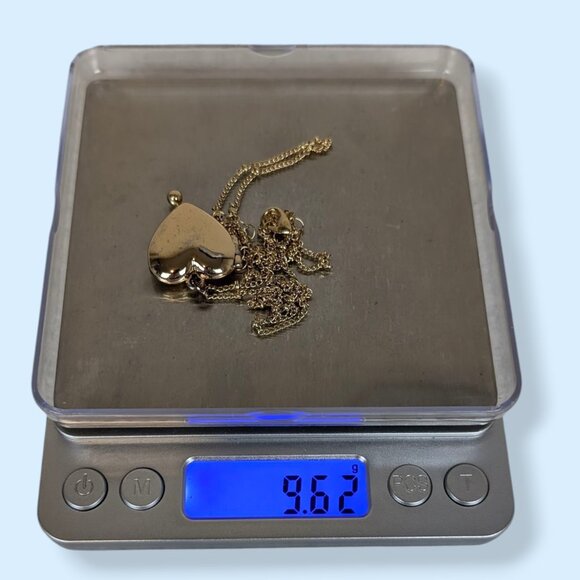 (2/$20) Puffy Heart Locket Pendant Necklace - Picture 6 of 6